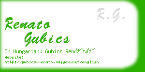 renato gubics business card